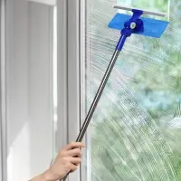 VETTA Окномойка двусторонняя (скребок 23см+микрофибра 25х7см), телеск.черенок нерж.сталь 105см