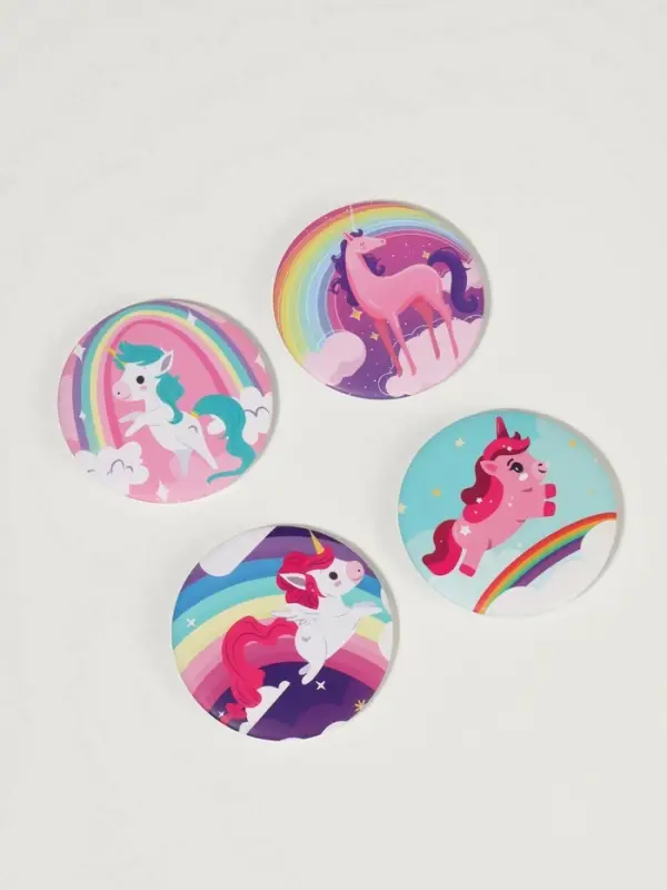 Зеркало складное &laquo;Единороги&raquo;, d=7 см, рисунок МИКС