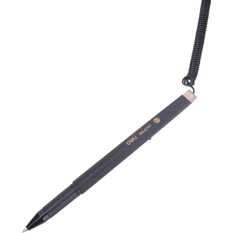 Ручка гелевая на подставке на липуч Deli д.ш. 0,7 мм, линия 0,5 мм, синяя