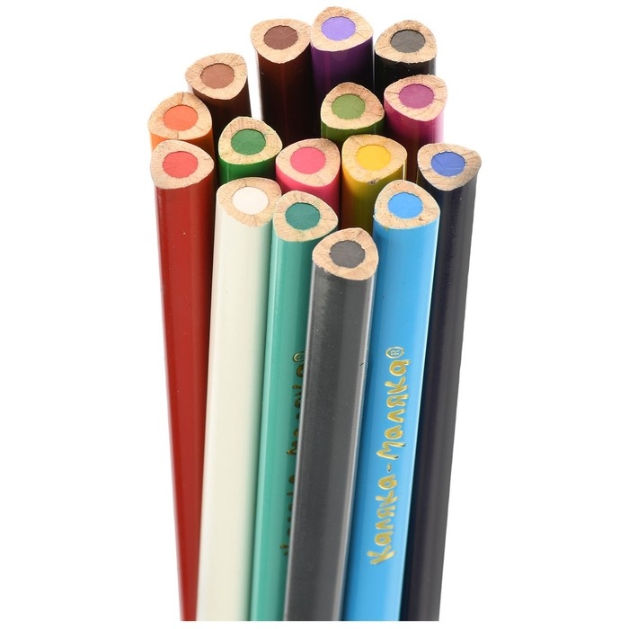 Карандаши 18 цветов Карандаши 18 цветов "Каляка-Маляка" ПРЕМИУМ, трехгранные, деревянный корпус, утолщенные, супермягкий грифель