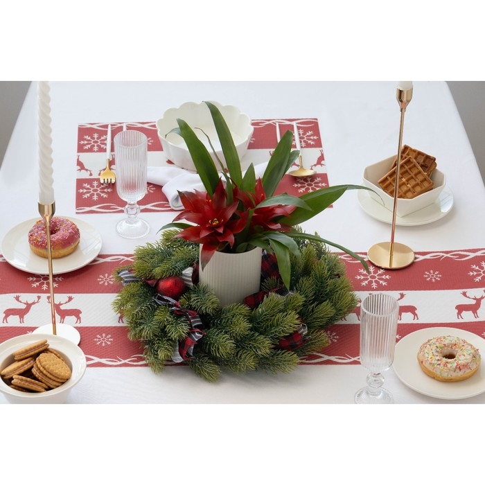 Дорожка новогодняя на стол Доляна «Новый год», сервировочная, 180×30 см Дорожка новогодняя на стол Доляна «Новый год», сервировочная, 180×30 см