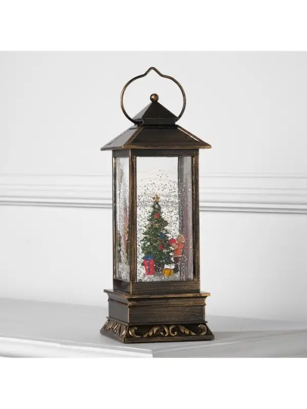 Светодиодная фигура &laquo;Ребёнок у ёлки&raquo; 10&times;27&times;10 см, пластик, от батареек ААх3, свечение тёплое белое