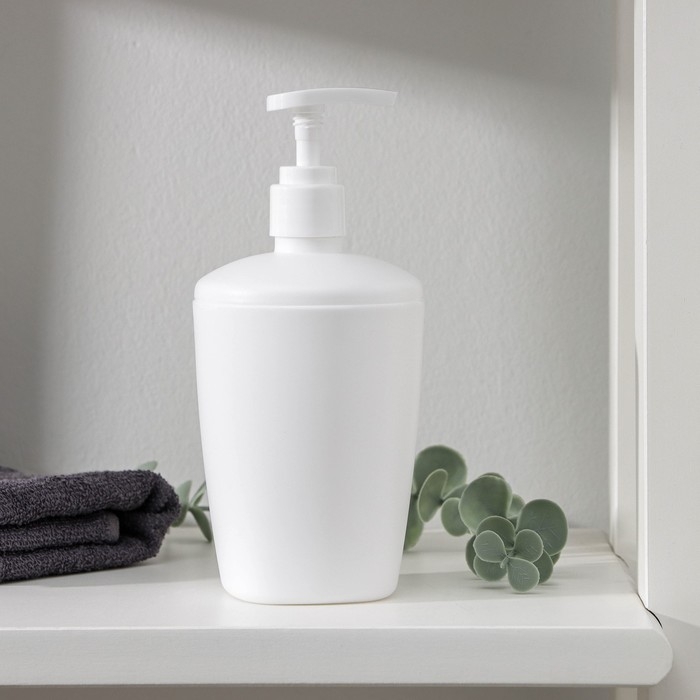Дозатор для жидкого мыла Aqua, 300 мл, цвет снежно-белый Дозатор для жидкого мыла Aqua, 300 мл, цвет снежно-белый