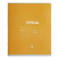 Тетрадь 18 листов в линейку Calligrata «Однотонная классика линовка», обложка мелованная бумага, МИКС