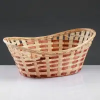 Корзина плетёная для хранения &laquo;Ладья&raquo;, 41&times;28&times;15 см, бамбук
