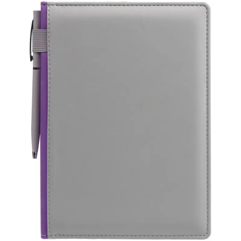 Ежедневник Spain Shall, недатированный, серый с фиолетовым Ежедневник Spain Shall, недатированный, серый с фиолетовым