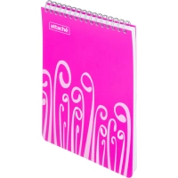Блокнот А5,пласт обл,80л, ATTACHE FANTASY,розов