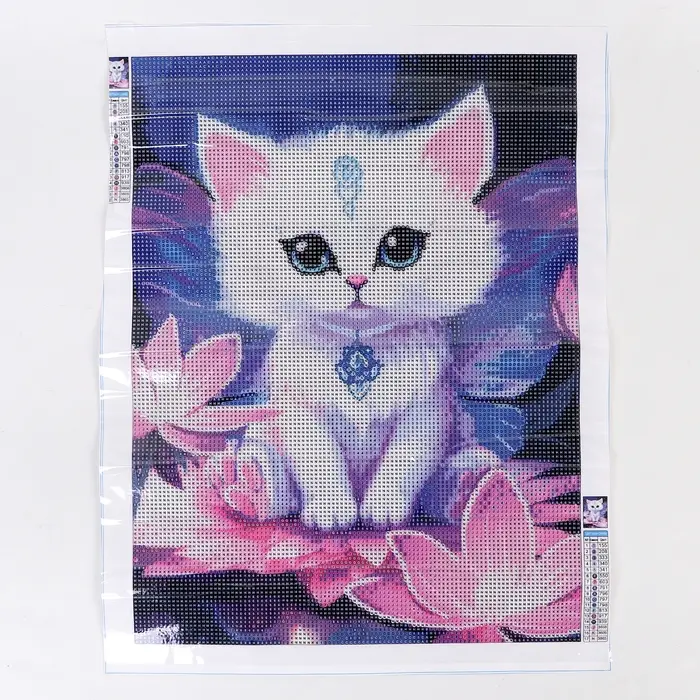 Алмазная вышивка полное заполнение "Пушистик", 30*40 см, на холсте