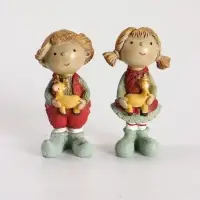 Фигурка &laquo;Малыши с оленем&raquo;, набор 2 шт., 4.5&times;3.5&times;9.5 см