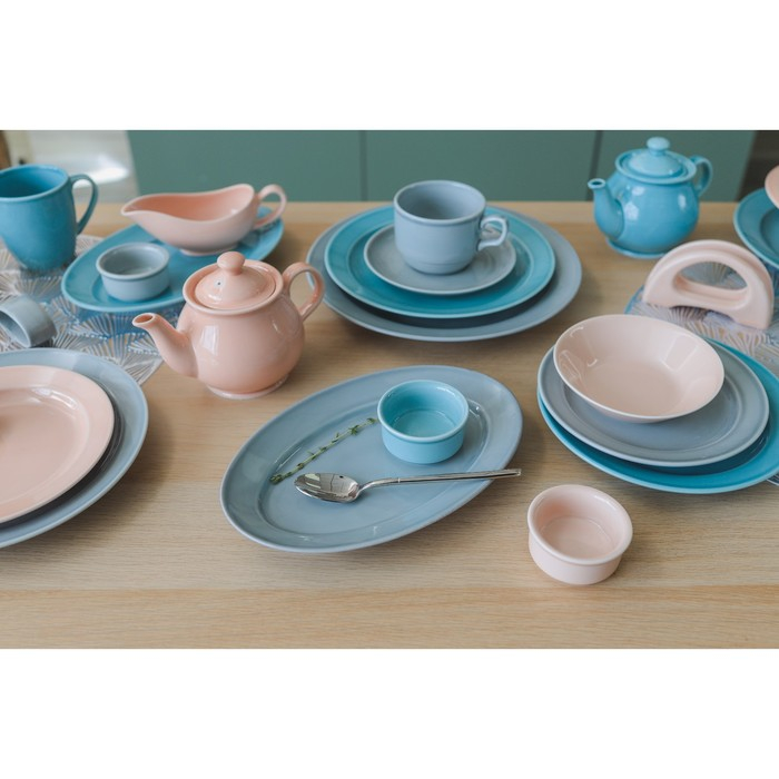 Чайник фарфоровый «Акварель», 400 мл, цвет светло-серый Чайник фарфоровый «Акварель», 400 мл, цвет светло-серый