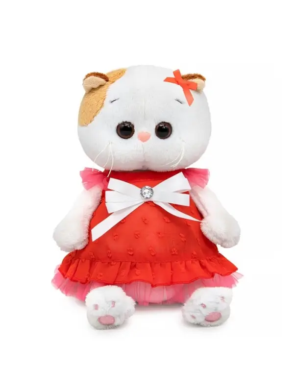 Мягкая игрушка &laquo;Кошечка Ли-Ли BABY в платье с белым бантом&raquo;, 18 см