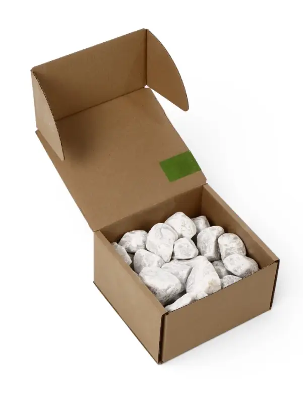 Кварц коробка 10 кг Обвалованный фракция 70 - 150 мм