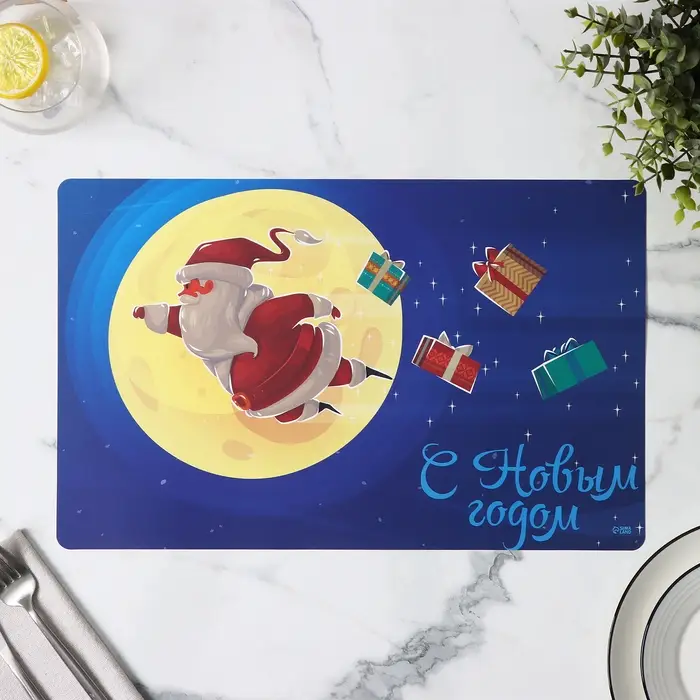 Салфетка сервировочная на стол Доляна «Новый год 2025», 26×41 см