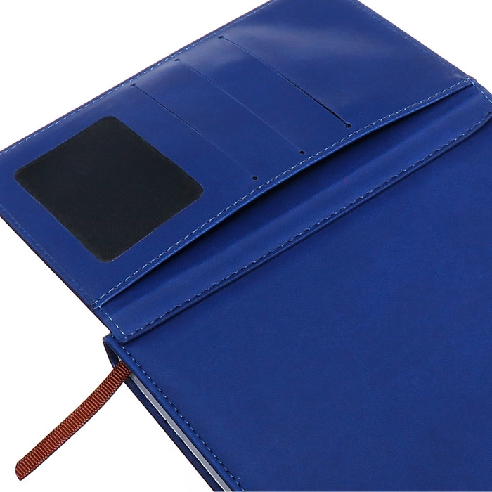 Ежедневник недатированный, А5, 140л, клетка, обл.кожзам, с хлястиком, Стайл, синий Ежедневник недатированный, А5, 140л, клетка, обл.кожзам, с хлястиком, Стайл, синий