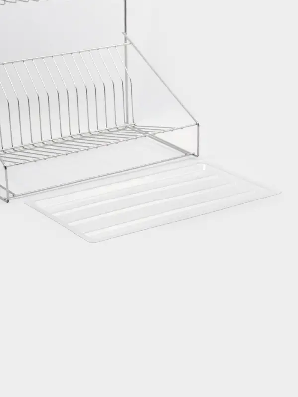 Сушилка для посуды с поддоном, 38.5&times;38.5&times;24 см, хром