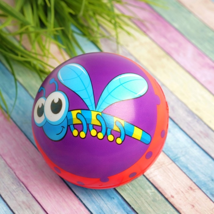 Мяч мягкий «Насекомые», 10 см, виды МИКС Мяч мягкий «Насекомые», 10 см, виды МИКС