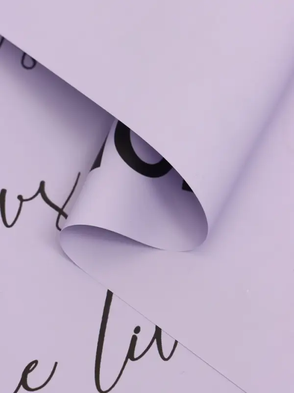 Пленка флористическая, &laquo;До полуночи&raquo;, светло - сиреневая, в листах, 58&times;58 см