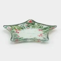 Блюдо сервировочное звезда "Еловые ветки" 19,5 см Блюдо сервировочное звезда "Еловые ветки" 19,5 см