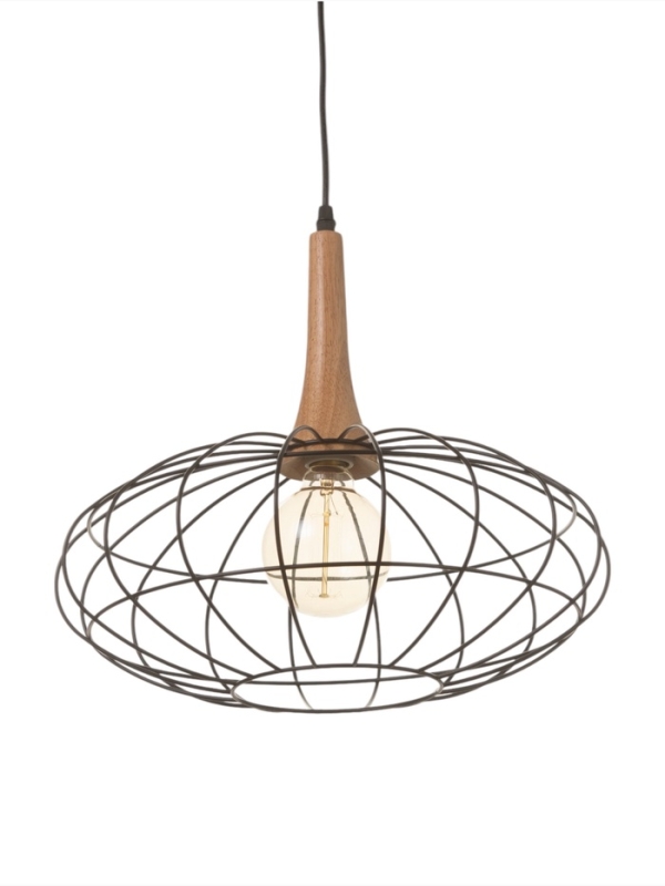 Светильник Светильник "Чикаго" 1х40Вт Е27 черный/коричневый 39х39х35(135)см