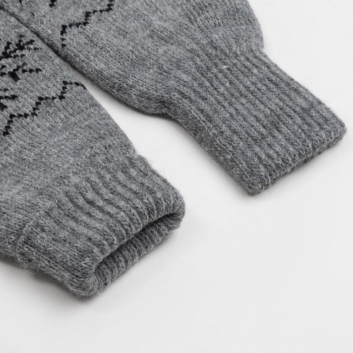 Варежки женские, цвет серый, размер 18 Варежки женские, цвет серый, размер 18