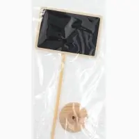 Ценник меловой на ножке &laquo;Прямоугольник&raquo;, 17&times;8 см, чёрный