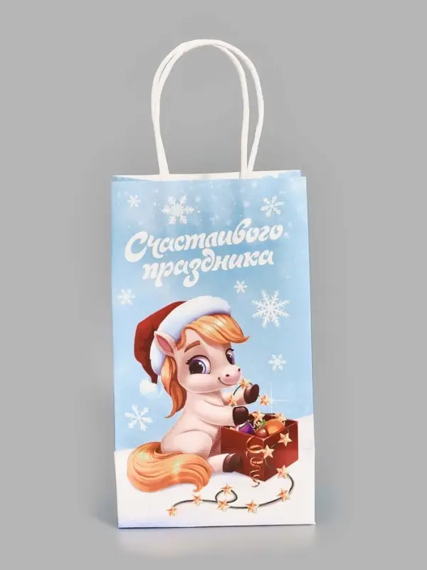 Пакет подарочный «Коняшка 2026», 12 × 21 × 9 см