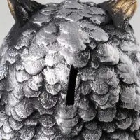 Копилка для денег &laquo;Филин Филя&raquo;, гипс, 13&times;13&times;20 см, серебро с бронзой