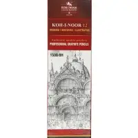 Карандаш чернографитный Koh-I-Noor 1500, 8H, шестигранный, деревянный, жёлтый корпус