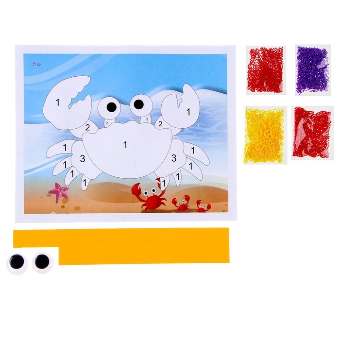 Набор для творчества: изготовление топперов, раскраска-наклейки аппликация EVA «Море» Набор для творчества: изготовление топперов, раскраска-наклейки аппликация EVA «Море»