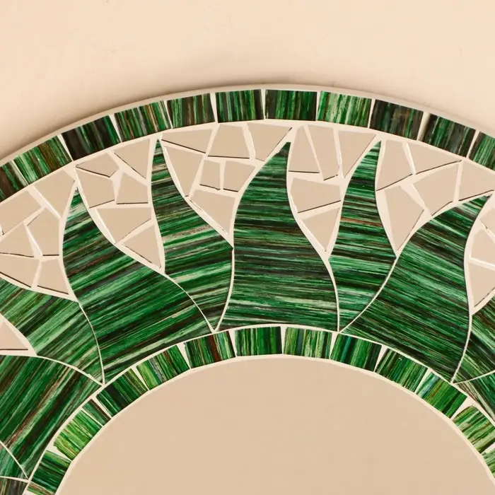 Панно зеркальное "Бежевое солнце" 40х1х40 см