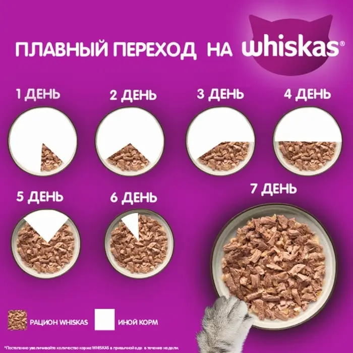 Влажный корм Whiskas Meaty для кошек, лосось, 75 г Влажный корм Whiskas Meaty для кошек, лосось, 75 г