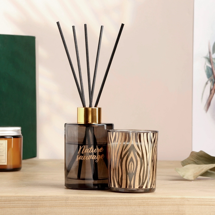 Набор в клетке Набор в клетке "Love home" диффузор 100 мл и свеча 6х7 см, дикая черника