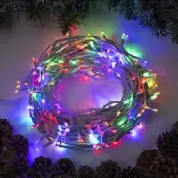 Гирлянда &laquo;Нить&raquo; 20 м, IP20, белая нить, 200 LED, свечение мульти, 8 режимов, 220 В