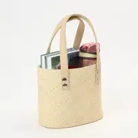 Сумка плетёная из пандана, 23&times;13&times;35 см, бежевая