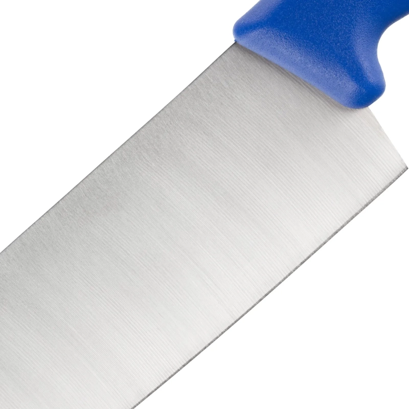 Нож поварской лез 300 мм  толщ 2 мм  3Cr13  синяя пластиковая ручка