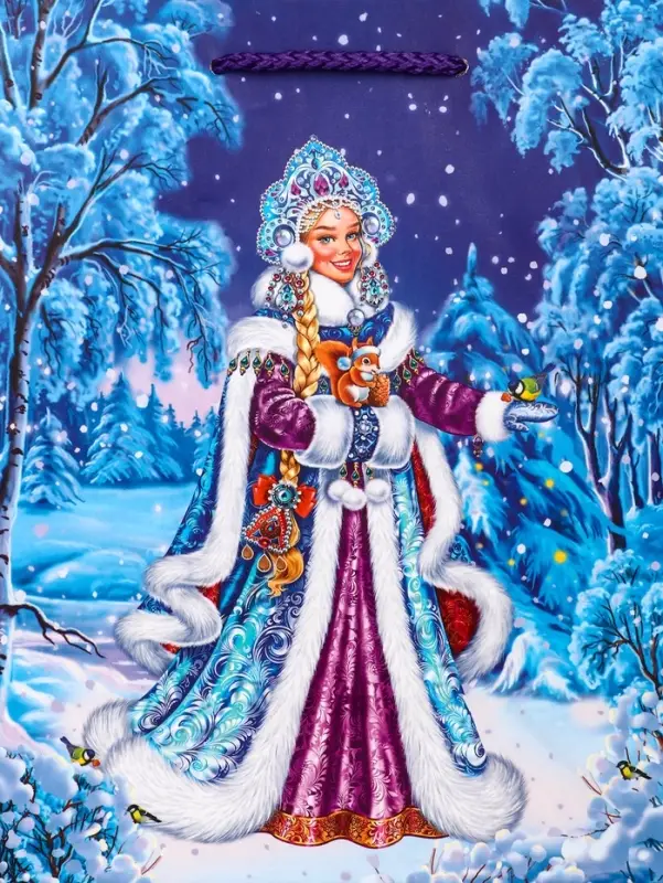 Пакет подарочный новогодний ламинированный, «Снегурочка» , 18×10×22.3 см Пакет подарочный новогодний ламинированный, «Снегурочка» , 18×10×22.3 см