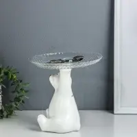 Копилка для денег с подставкой для мелочей &laquo;Мишка&raquo;, полистоун, 20&times;18 см