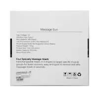 Массажёр для тела LEM-02, вибрационный, 4 насадки, 6 режимов, 1800-3200 об/мин, чёрный