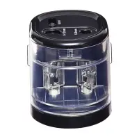 Точилка электрическая Berlingo Power TX, 2 отверстия, с контейнером, чёрная