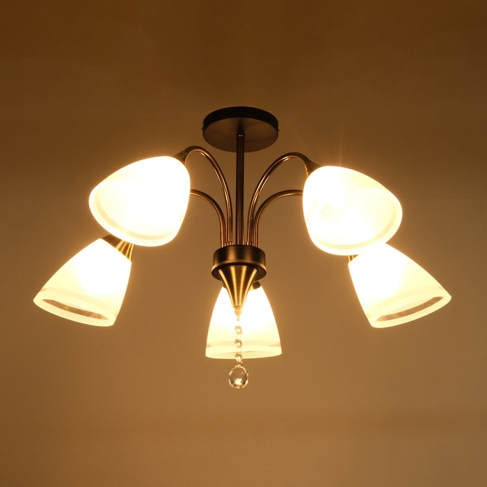 Люстра Люстра "Сандра" 5хЕ27 40Вт черно-бронзовый 65х65х30 см