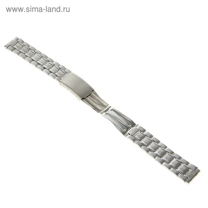 Ремешок для часов &laquo;Соломон&raquo;, 18 мм, металл, длина 18 см, серебристый