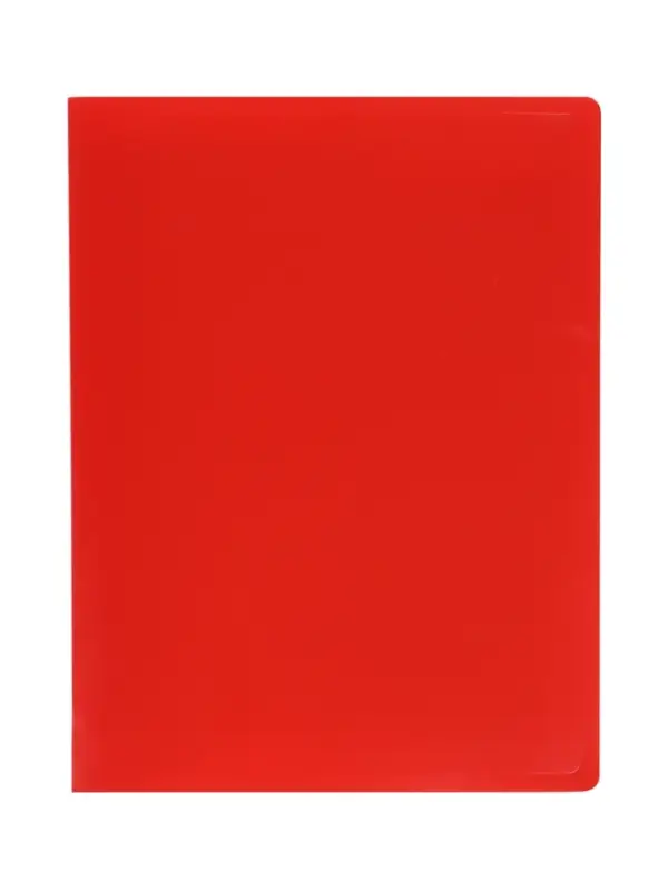 Папка с 10 вкладышами А4, 500 мкм, Calligrata, текстура &laquo;песок&raquo;, красная