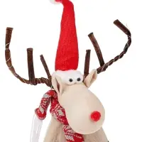 Фигура текстиль «Новогодний лосик» 58 см, 10 LED, от батареек CR2032×1, свечение тёплое белое Фигура текстиль «Новогодний лосик» 58 см, 10 LED, от батареек CR2032×1, свечение тёплое белое