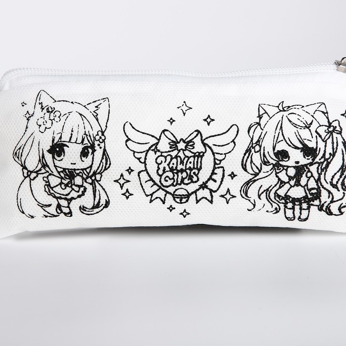 Набор для творчества: Пенал раскраска «Аниме», фломастеры 6 цветов Набор для творчества: Пенал раскраска «Аниме», фломастеры 6 цветов