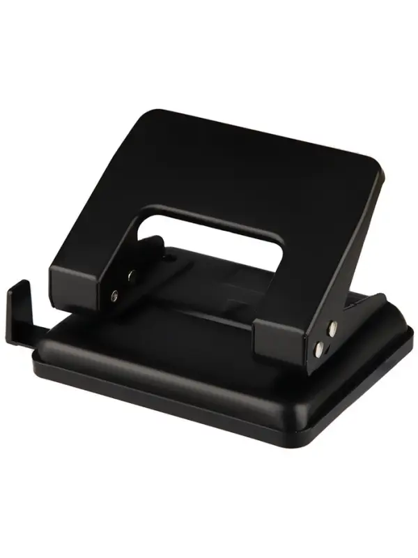 Дырокол 20л метал OfficeSpace,линейка, черный Дырокол 20л метал OfficeSpace,линейка, черный