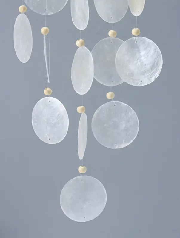 Ловец снов "Месяц" перламутр 19 кружков d=4,8 см 15х50 см