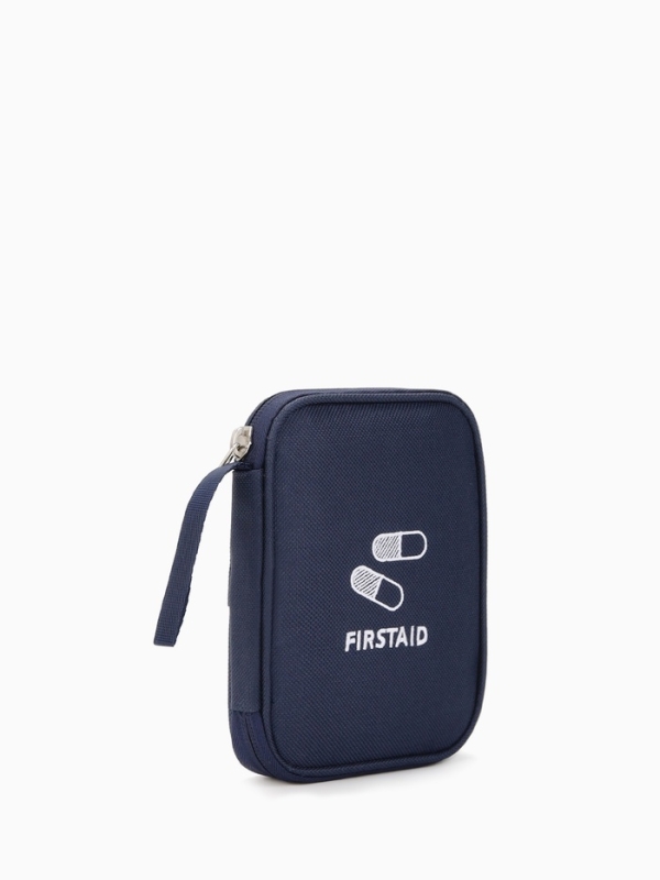 Косметичка Аптечка, 11*2,5*14, отд на молнии, синий