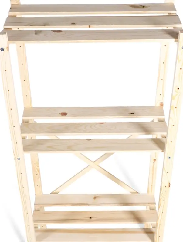 Стеллаж деревянный, 4 полки, 140×50×28 см, напольный, с регулируемыми полками Стеллаж деревянный, 4 полки, 140×50×28 см, напольный, с регулируемыми полками