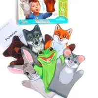 Кукольный театр &laquo;Теремок&raquo;, 6 кукол-перчаток, сценарий в стихах