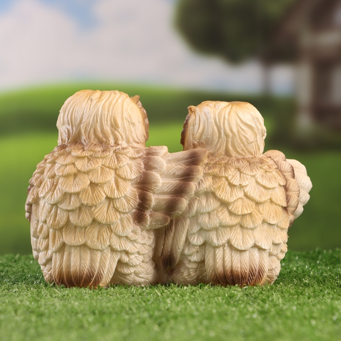 Садовая фигура  Садовая фигура "Семья сов" 18х9х12см